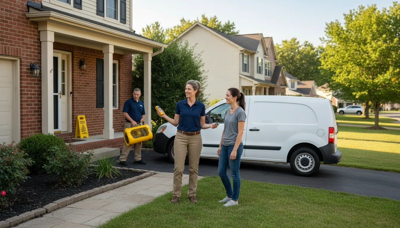 Residential water damage restoration in Minooka, IL